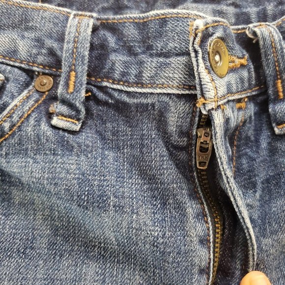 Calvin Klein Blue Jean Shorts With Rolled Hem - Picture 7 of 13